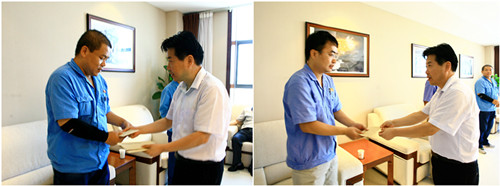 陜煤集團黨委委員、工會主席李向東到公司慰問黨員上黨課